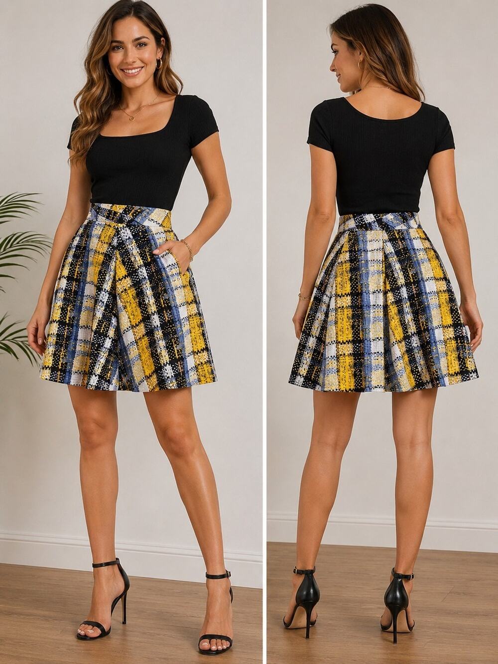 Project Runway A-line Fit And Flare,Size M Skirt, Short Abstract Print NWT - Picture 1 of 9